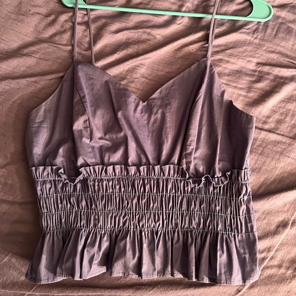 Denim blue crop top